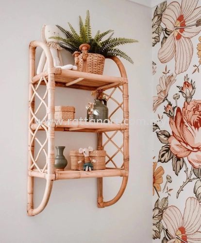 RATTAN WALL SHELF