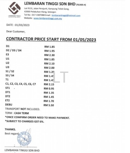 CONTRACTOR PRICE START FROM 01/0502023