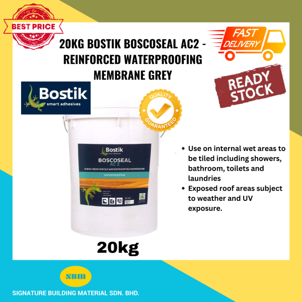 BOSTIK BOSCOSEAL AC2 - reinforced waterproofing membrane C GREY Building Material  Selangor, Malaysia, Kuala Lumpur (KL), Rawang Supplier, Suppliers, Supply, Supplies | SIGNATURE BUILDING MATERIAL SDN BHD