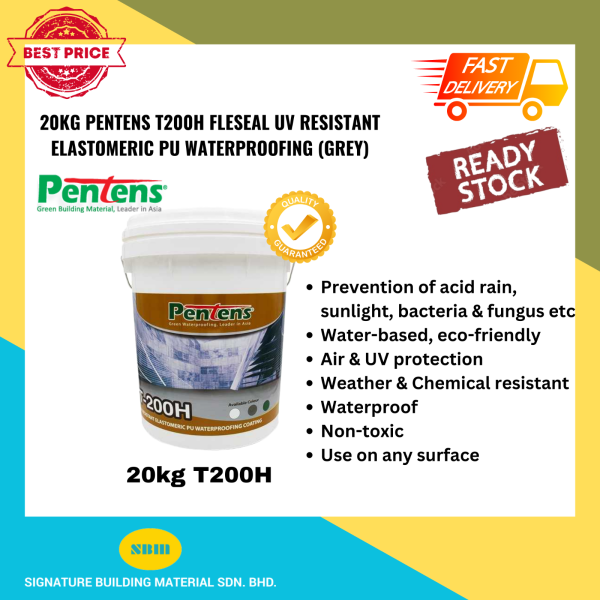 Pentens® FLESEAL T-200H UV Resistant Elastomeric PU Waterproofing Coating Building Material  Selangor, Malaysia, Kuala Lumpur (KL), Rawang Supplier, Suppliers, Supply, Supplies | SIGNATURE BUILDING MATERIAL SDN BHD