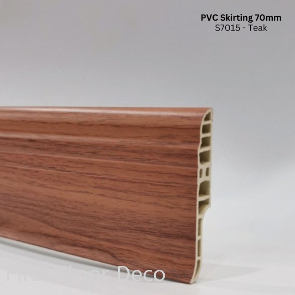PVC Skirting 70MM (S7015  Teak) PVC Skirting - 70MM Skirting PVC Flooring Accessories  Penang, Malaysia Supplier, Installation, Supply, Supplies | FIRST FLOOR DECO (M) SDN BHD
