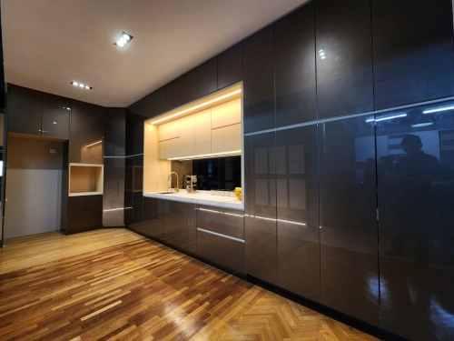 4G Glass Door Kitchen Cabinet