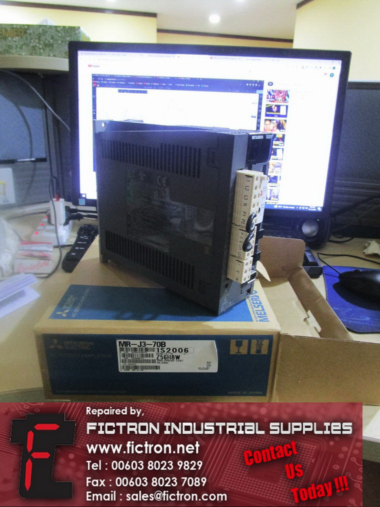 MR-J3-70B MRJ370B MITSUBISHI AC Servo Drive Supply Repair Malaysia Singapore Indonesia USA Thailand