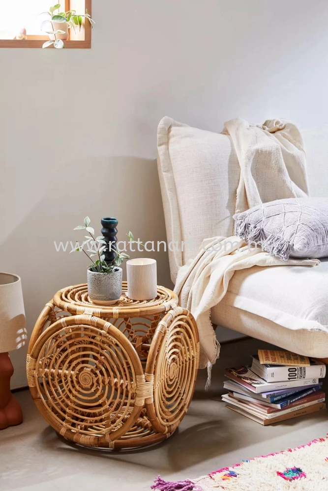 RATTAN SIDE TABLE