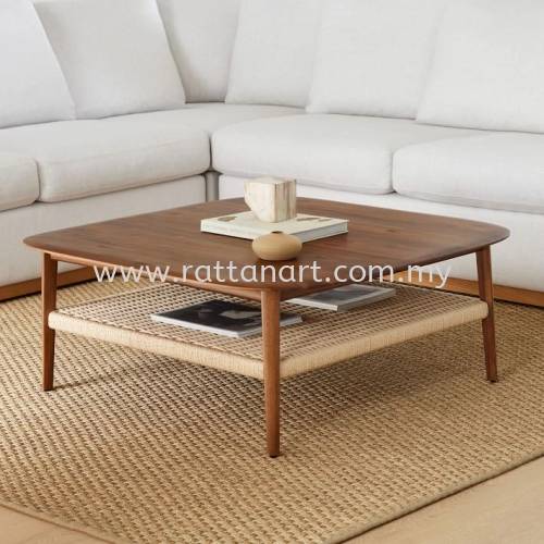 WOODEN COFFEE TABLE WITH PAPERCORD