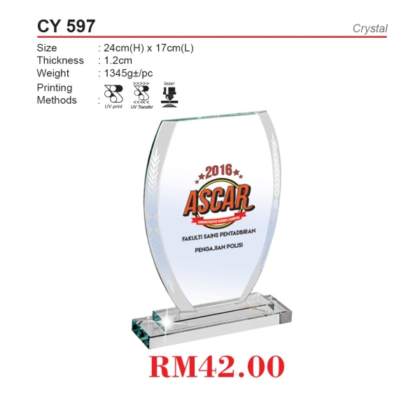 CY 597 Crystal  Clearance Malaysia, Melaka, Selangor, Kuala Lumpur (KL), Johor Bahru (JB), Singapore Supplier, Manufacturer, Wholesaler, Supply | ALLAN D'LIOUS MARKETING (MALAYSIA) SDN. BHD. 