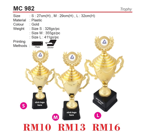 MC 982 Trophies & Medals Clearance Malaysia, Melaka, Selangor, Kuala Lumpur (KL), Johor Bahru (JB), Singapore Supplier, Manufacturer, Wholesaler, Supply | ALLAN D'LIOUS MARKETING (MALAYSIA) SDN. BHD. 