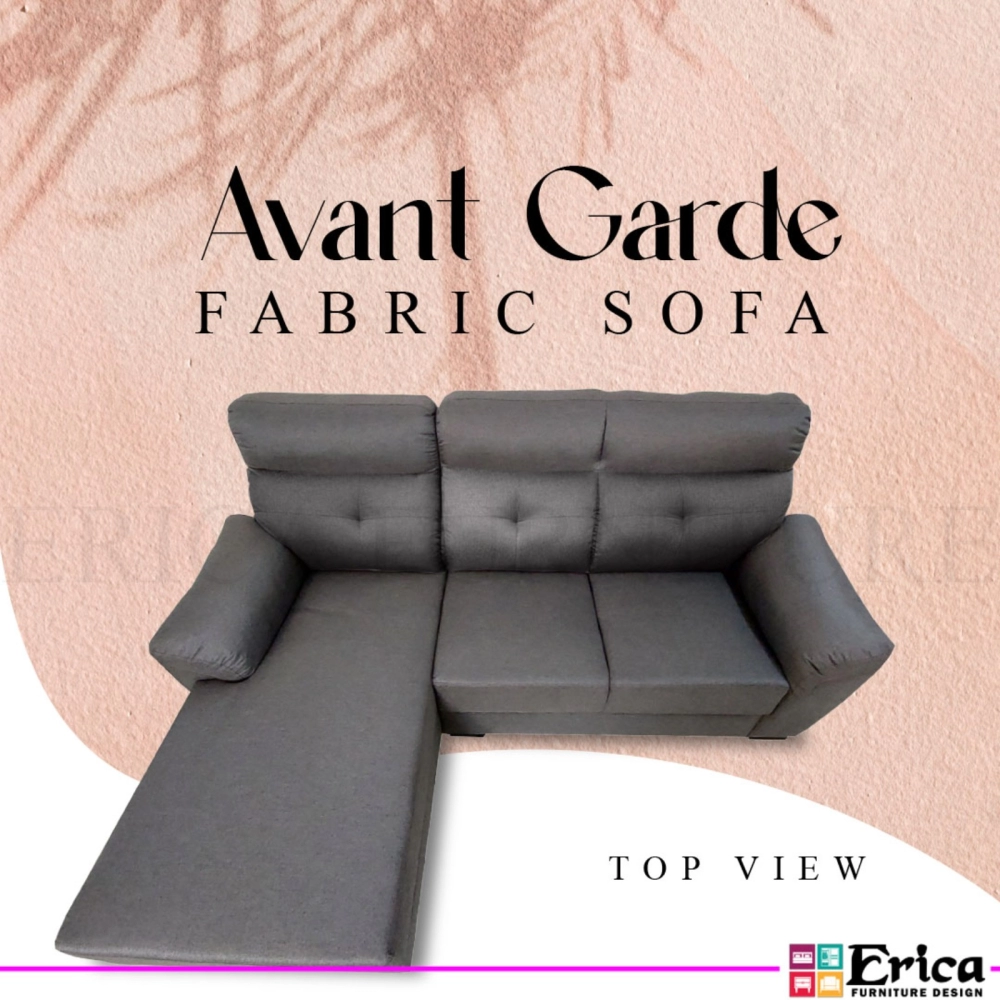 Avant Garde Fabric L Shape Fabric Sofa 