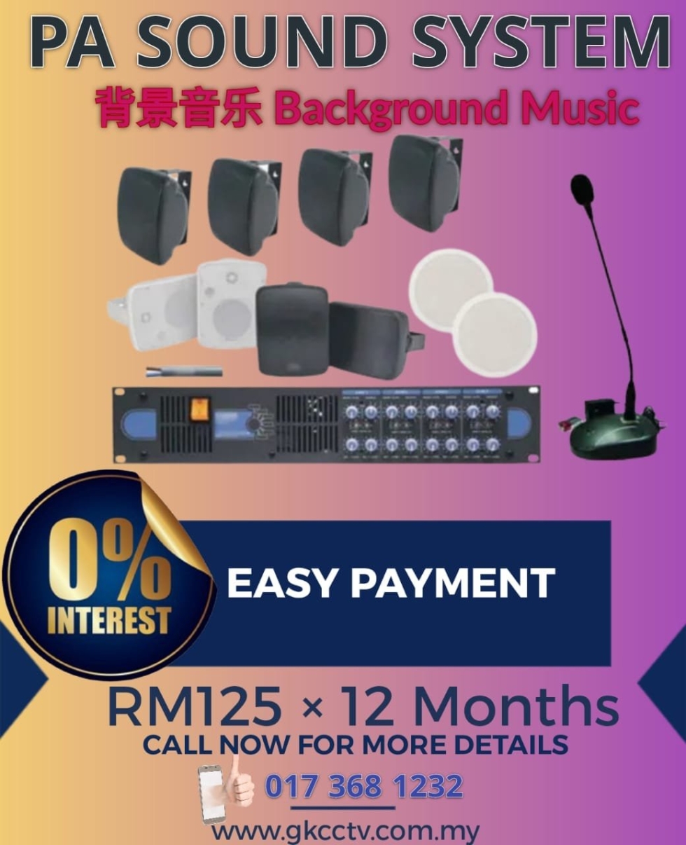 BACKGROUND SOUND SYSTEM [SUPPLIER KAJANG,SUPPLIER BANGI,SUPPLIER SRI KEMBANGAN,SUPPLIER CHERAS,SUPPLIER PUTRA JAYA,SUPPLIER NEGERI SEMBILAN,SUPPLIER NILAI,SUPPLIER SEREMBAN]with installation,cheapest price,google,easy payment,0 intrest GKSS,GK SOUND SYSTEM,GKSS,for office sound system,house sound system,ware house sound system ,surau,sound system,HOME SOUND SYSTEM,HOME PA SOUND SYSTEM,PA SOUND SYSTEM,PA SYSTEM,PUBLIC ADDRESS SYSTEM,ANNOUNCEMENT,CEILLING SPEAKER,BOX SPEAKER,HORN SPEAKER,