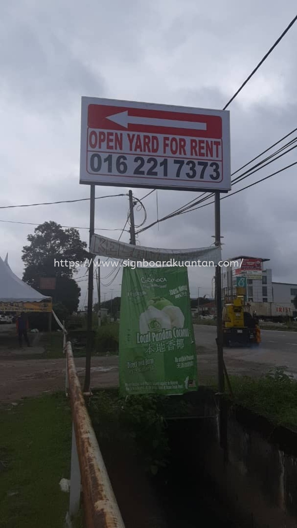 OPEN YARD FOR RENT METAL G.I SIGNAGE AT KUANTAN AIR PUTIH 