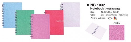 NB 1032- Glitter notebook (pocket size)