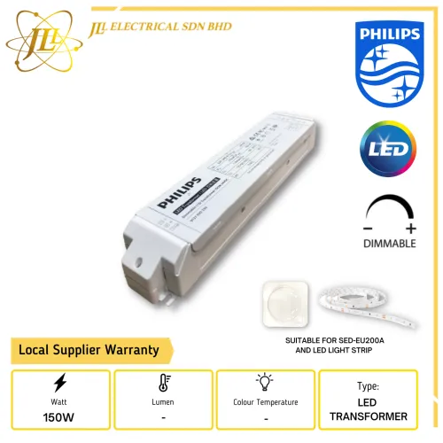 PHILIPS 150W 24VDC 220-240V PHASE CUT DIMMABLE LED TRANSFORMER/DRIVER SUITABLE FOR SED-EU200A AND LED STRIP 9137100339 