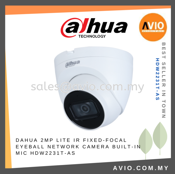 Dahua 2MP 2 Megapixel Starlight IP67 Outdoor IP Network Turret Dome CCTV Camera Mic MicroSD 3.6mm Len 30m IR HDW2231T-AS IPC NETWORK CAMERA DAHUA Johor Bahru (JB), Kempas, Johor Jaya Supplier, Suppliers, Supply, Supplies | Avio Digital