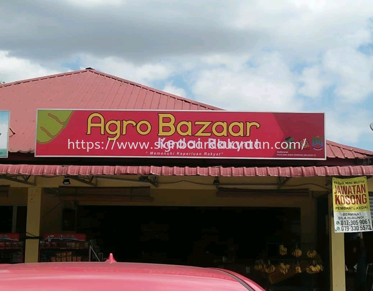 AGRO BAZAAR KEDAI RAKYAT METAL G.I SIGNAGE AT KUANTAN  Indera Mahkota Industrial Area