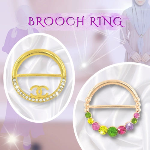 Elegant Brooch 1pc Kerongsang Cincin Tudung Bawal Brooch Ring Hijab Scarf Buckle Muslimah G3165