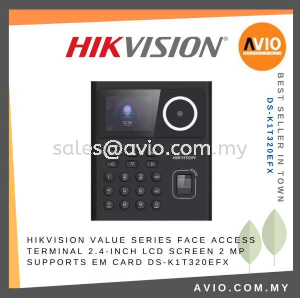 Hikvision Door Access Terminal Face Fingerprint RFID ID EM Card Pin Password 2.4 Inch LCD 2MP Web Client DS-K1T320EFX DOOR ACCESS CONTROL HIKVISION Johor Bahru (JB), Kempas, Johor Jaya Supplier, Suppliers, Supply, Supplies | Avio Digital