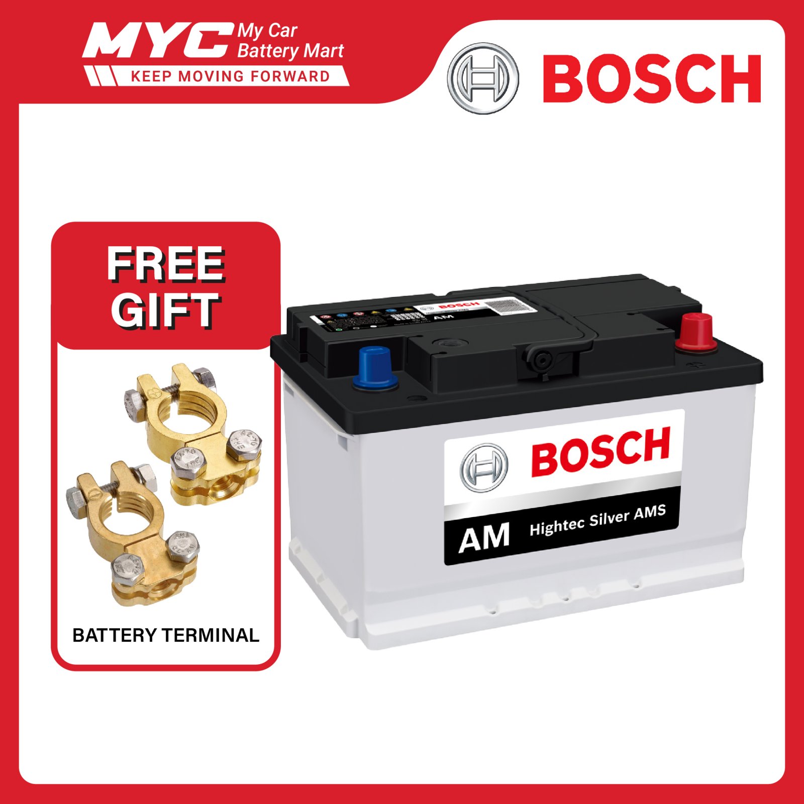 BOSCH AM HIGHTEC SILVER AMS 75B24LS BOSCH Battery Car Battery