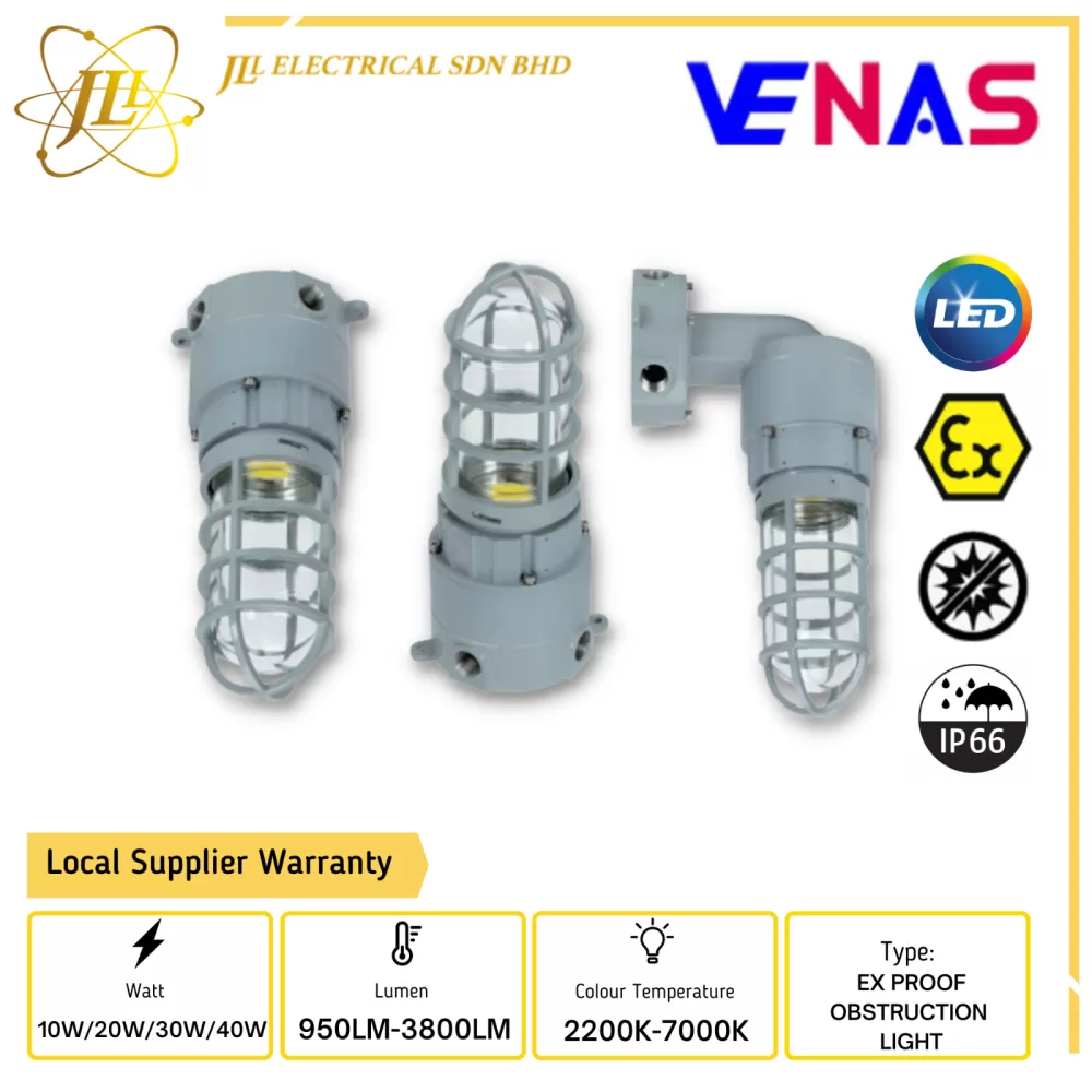 VENAS O SERIES 10W-40W AC100-277V IP66 LED EXPLOSION PROOF OBSTRUCTION BEACON LIGHT