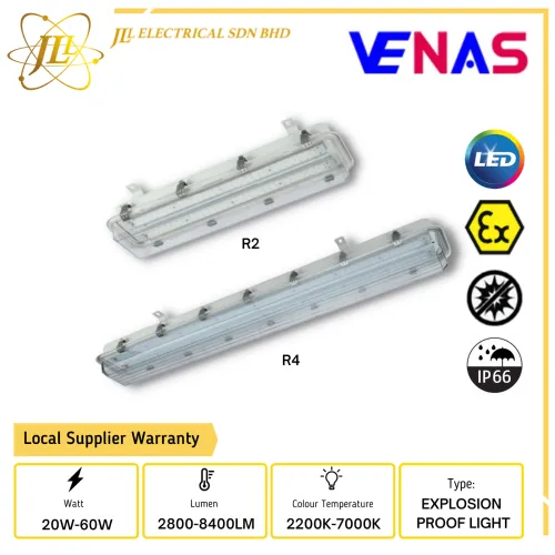 VENAS R SERIES 20W-60W AC100-277V IP66 LED EXPLOSION PROOF LINEAR LIGHT [R2/R4]