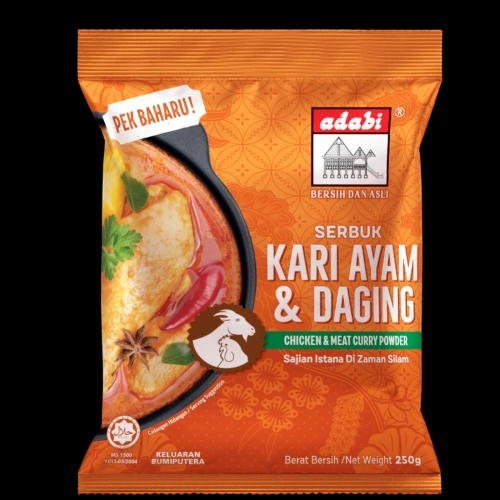 ADABI SERBUK KARI AYAM DAGING 250GM