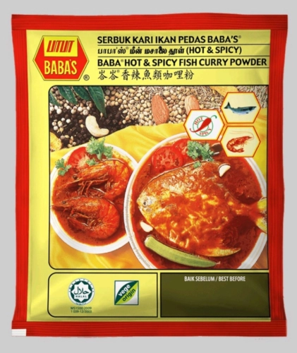 BABAS SERBUK KARI IKAN HOT & SPICY 250GM