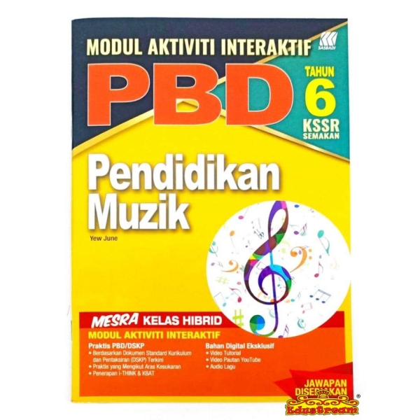 Modul Interaktif Pendidikan Muzik Tahun 6 Sasbadi SK Books Johor Bahru (JB), Malaysia Supplier, Suppliers, Supply, Supplies | Edustream Sdn Bhd