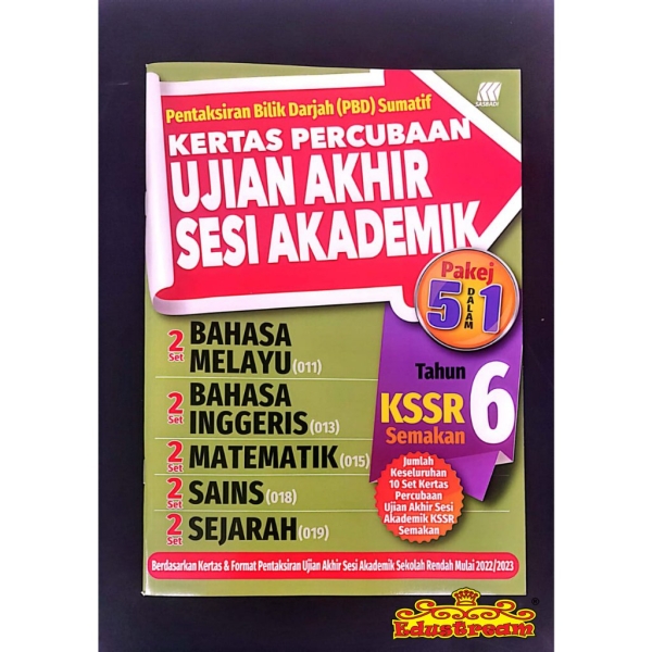 Kertas Percubaan UASA Tahun 6 Sasbadi SK Books Johor Bahru (JB), Malaysia Supplier, Suppliers, Supply, Supplies | Edustream Sdn Bhd