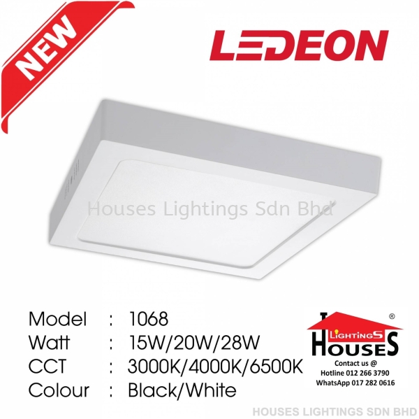 1068 15W 20W 28W WH-SQ LED - DL CW WW Led Surface Downlight Selangor, Malaysia, Kuala Lumpur (KL), Puchong Supplier, Suppliers, Supply, Supplies | Houses Lightings Sdn Bhd