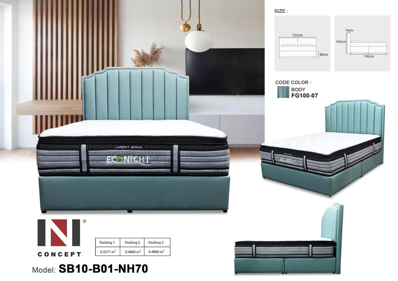 Tifanny Blue Bed - SB10-B01-NH70