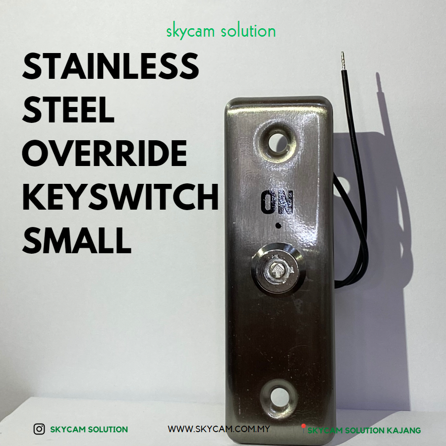 Stainless Steel Override Keyswitch Small