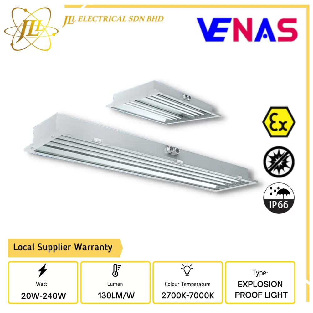 VENAS FLD SERIES 20W-240W 120-277V IP66 EXPLOSION PROOF RECESSED CEILING LIGHT