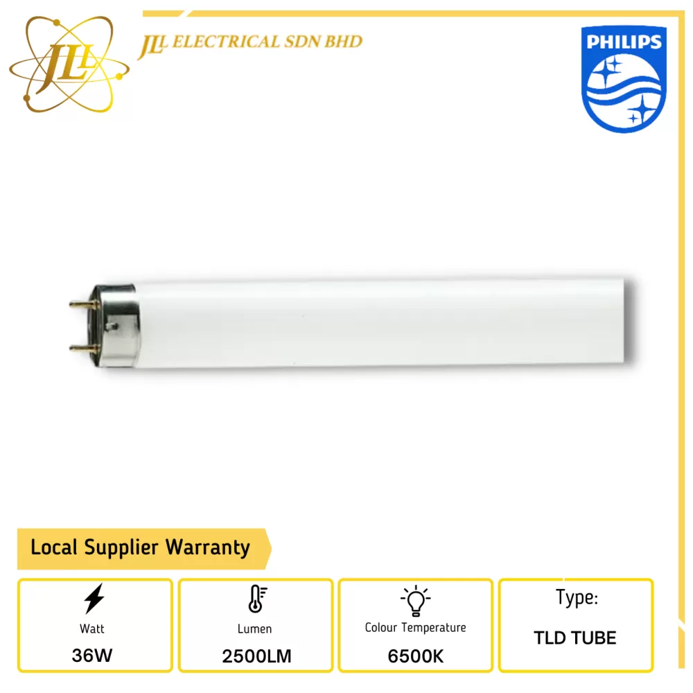 PHILIPS TL-D 36W 2500LM 6500K LIFEMAX 4FT 1200MM FLUORESCENT T8 TUBE  928045486501 Kuala Lumpur (KL), Selangor, Malaysia Supplier, Supply,  Supplies, Distributor | JLL Electrical Sdn Bhd