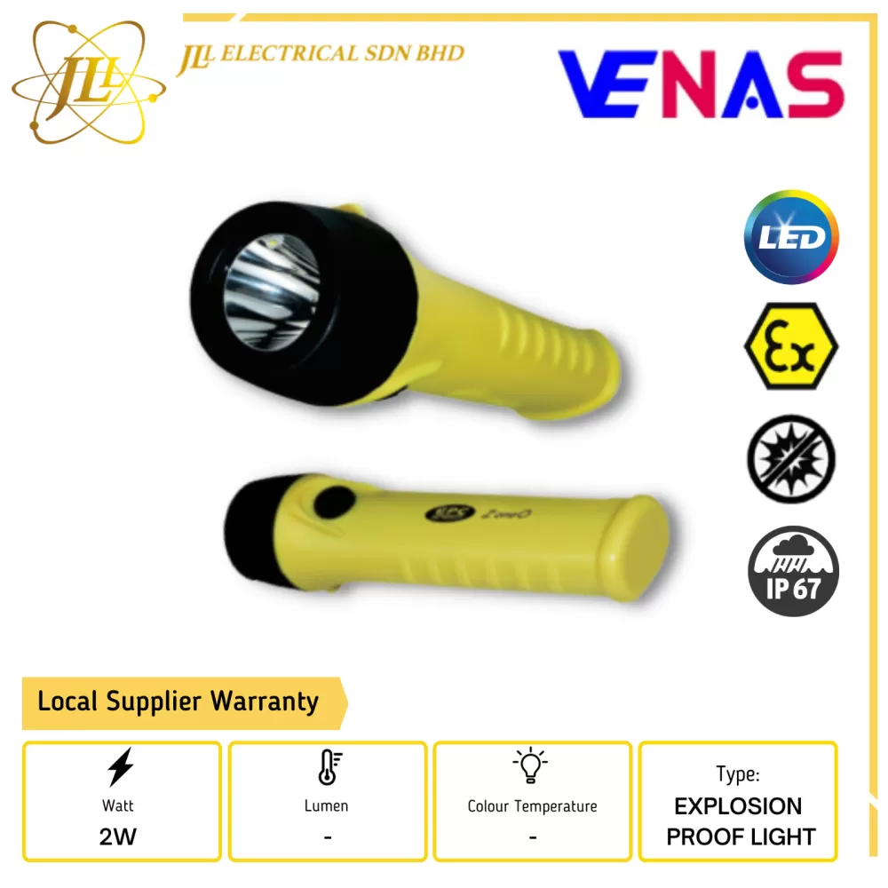 VENAS WKG SERIES 2W IP67 LED EXPLOSION PROOF FLASHLIGHT