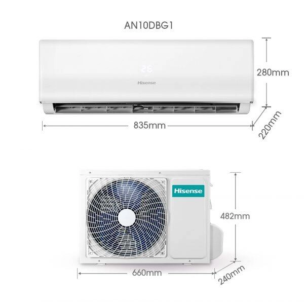 Hisense R32 DBG Series Non-Inverter Air Conditioner AN10DBG2 1.0HP AN13DBG1 1.5HP AN20DBG 2.0HP AN25DBG 2.5HP Delivery by Seller (Klang Valley area only)