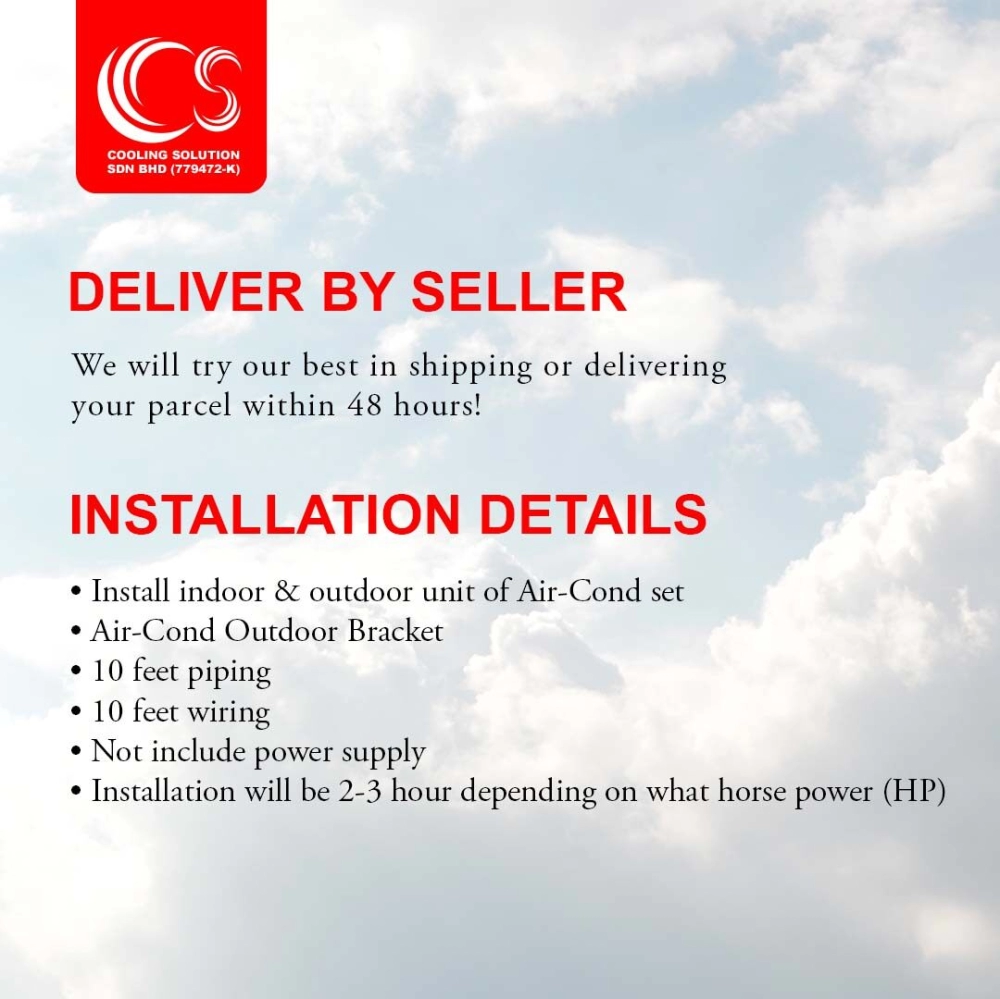 Hisense R32 DKG Series Non-Inverter Air Conditioner AN10DKG 1.0HP AN13DKG 1.5HP Deliver by Seller (Klang Valley area only)