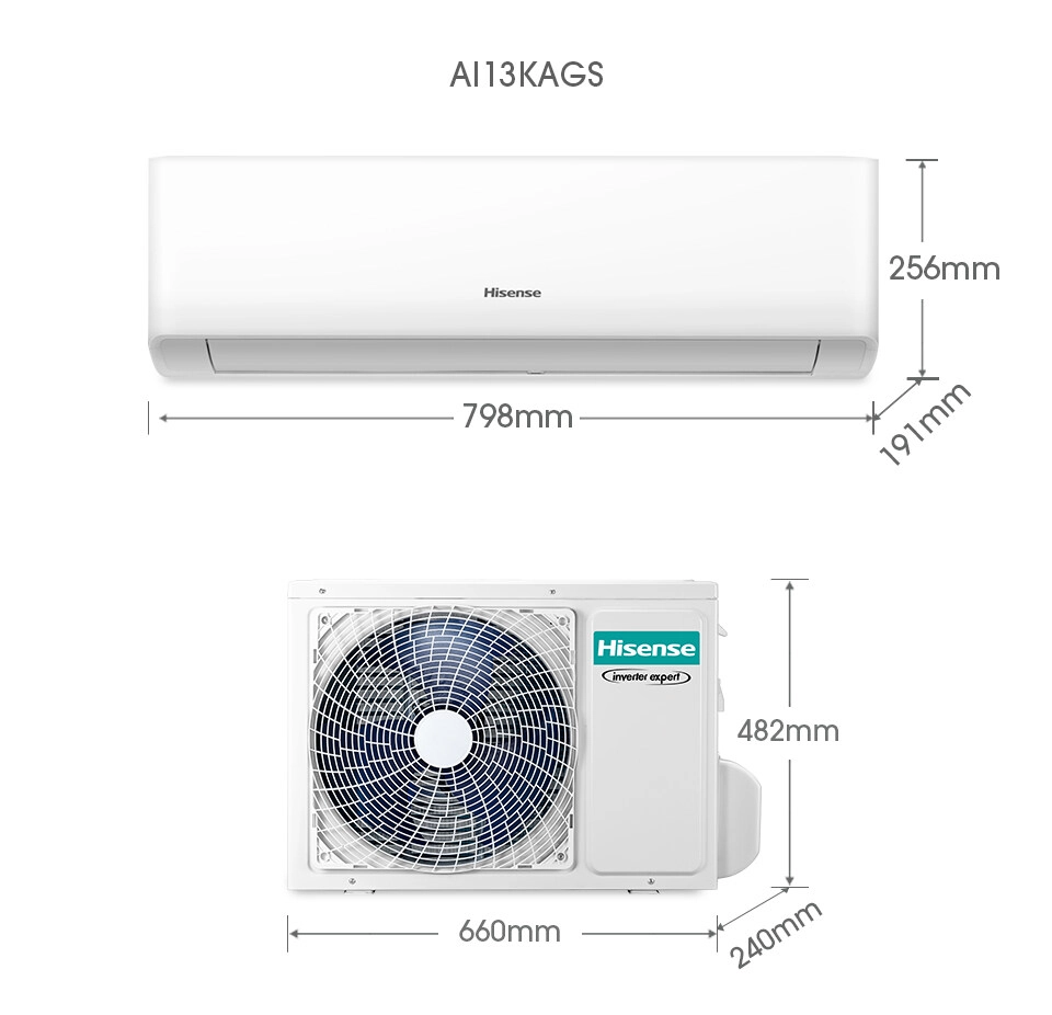 Hisense R32 KAGS Series Inverter Air Conditioner AI10KAGS 1.0HP AI13KAGS 1.5HP AI20KAGS 2.0HP AI25KAGS 2.5HP Delivery by Seller (Klang Valley area only)