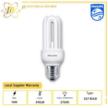 PHILIPS GENIE PLCE 14W WW 220-240V ENERGY SAVER E27 BULB