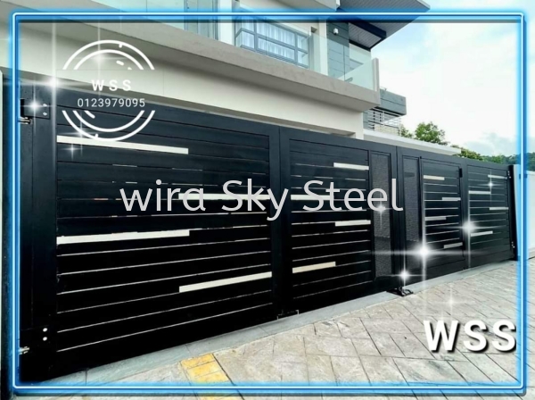 Aluminum Trackless Folding Gate Aluminium Gate Inline ,Netting ,Glass Series Selangor, Malaysia, Kuala Lumpur (KL), Semenyih Supplier, Suppliers, Supply, Supplies | Wira Sky Steel Sdn Bhd