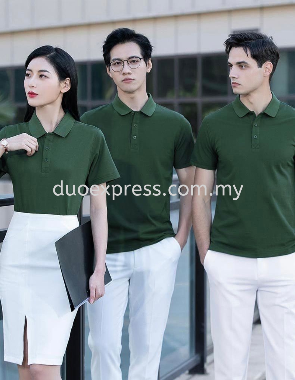 Custom Polo Shirt Printing with Company Logo for Corporate Uniforms