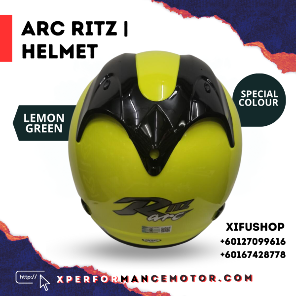 SPECIAL EDITION Arc Ritz Lemon Green ARC RITZ ARC CATALOG HELMETS Johor Bahru JB Supply Suppliers | X Performance Motor