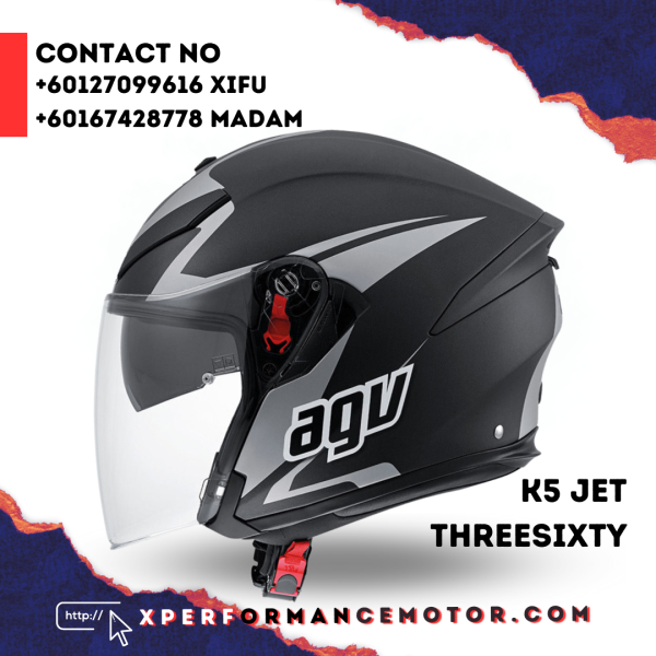 AGV K5 JET Threesixty AGV K5 JET AGV CATALOG HELMETS Johor Bahru JB Supply Suppliers | X Performance Motor