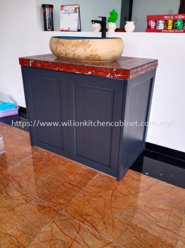 Aluminium Wood Grain Sink Cabinet @ Puncak Alam Hillpark, Shah Alam