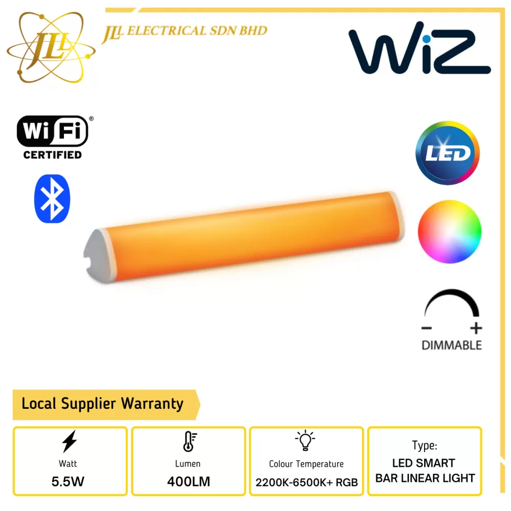 PHILIPS WIZ 5.5W 400LM 2200K-6500K+ RGB DIMMABLE BLUETOOTH SMART SINGLE LED BAR LINEAR LIGHT