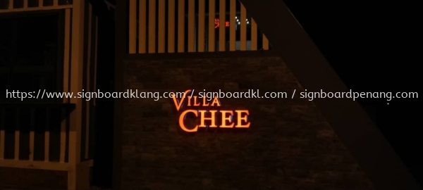 villa chee 3d led frontlit lettering signage signboard at sekinchan 3D BOX UP LETTERING SIGNBOARD Selangor, Malaysia, Kuala Lumpur (KL) Supply, Manufacturers, Printing | Great Sign Advertising (M) Sdn Bhd