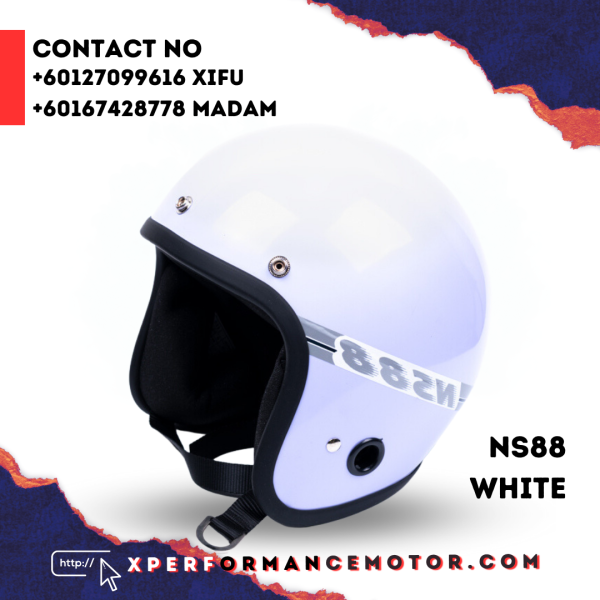 NS88 White NS88 NS88 CATALOG HELMETS Johor Bahru JB Supply Suppliers | X Performance Motor