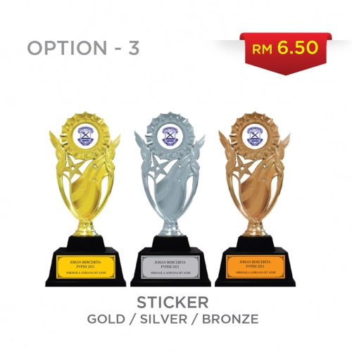 Option 3 Gold, Silver, Bronze Sticker