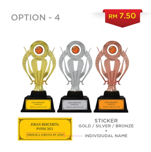 Option 3 Gold, Silver, Bronze + Individual Name