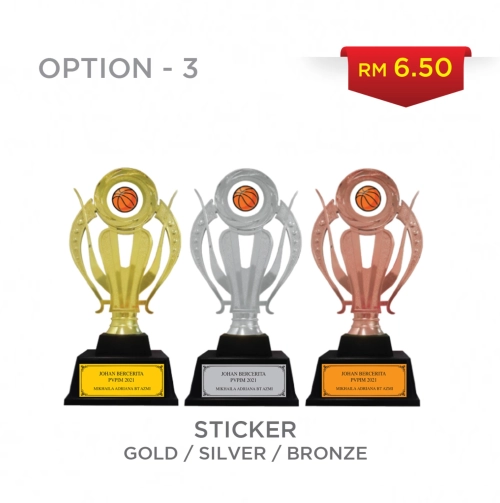 Option 3 Gold, Silver, Bronze Sticker