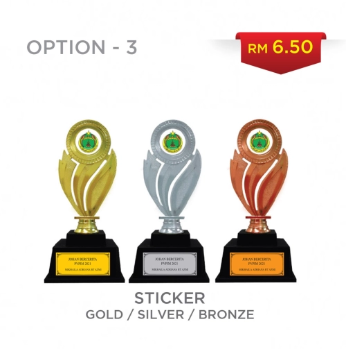 Option 3 Gold, Silver, Bronze Sticker
