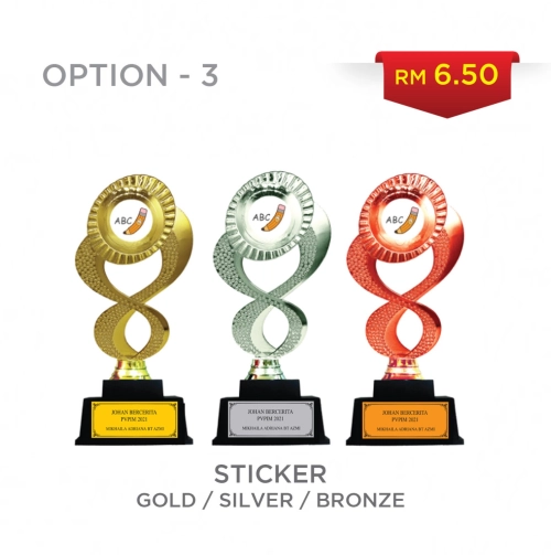 Option 3 Gold, Silver, Bronze Sticker